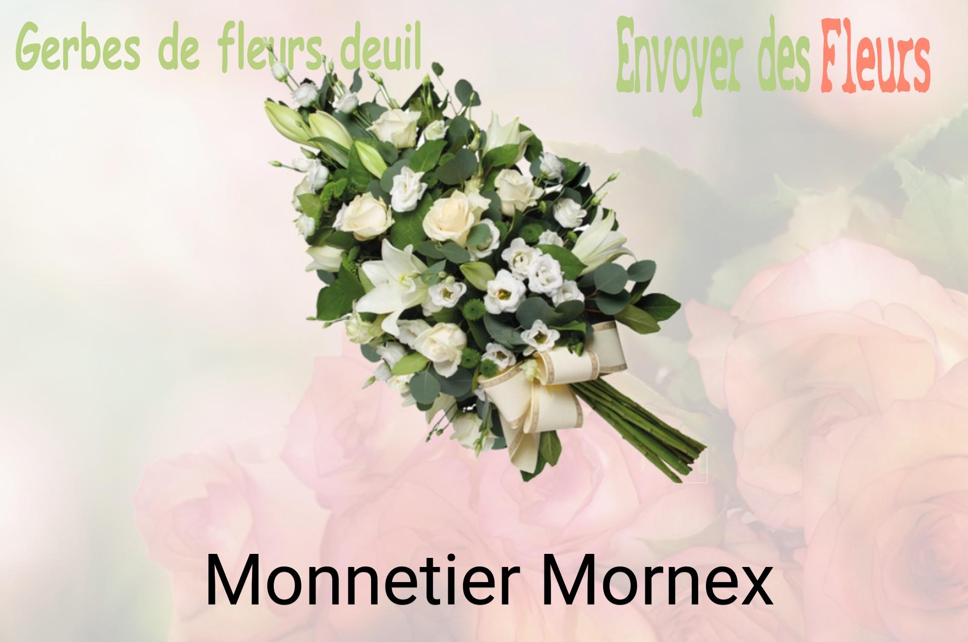 Gerbe de fleurs de deuil livrée à Monnetier-Mornex